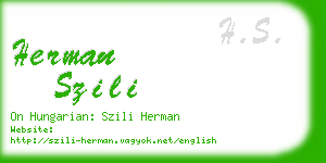 herman szili business card
